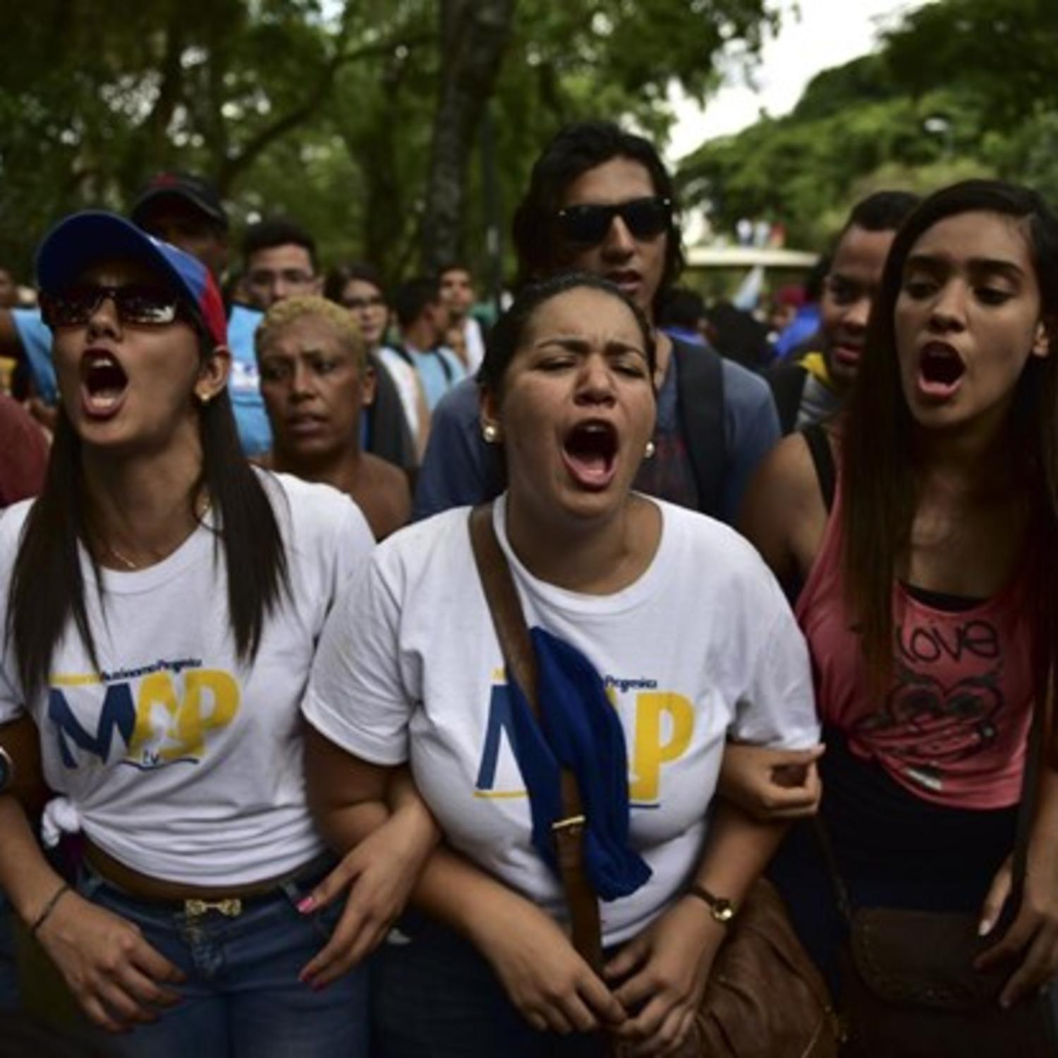 Venezuela'da hükümete protesto
