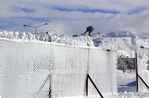 Erzurum'da Sibirya'yı aratmayan görüntü