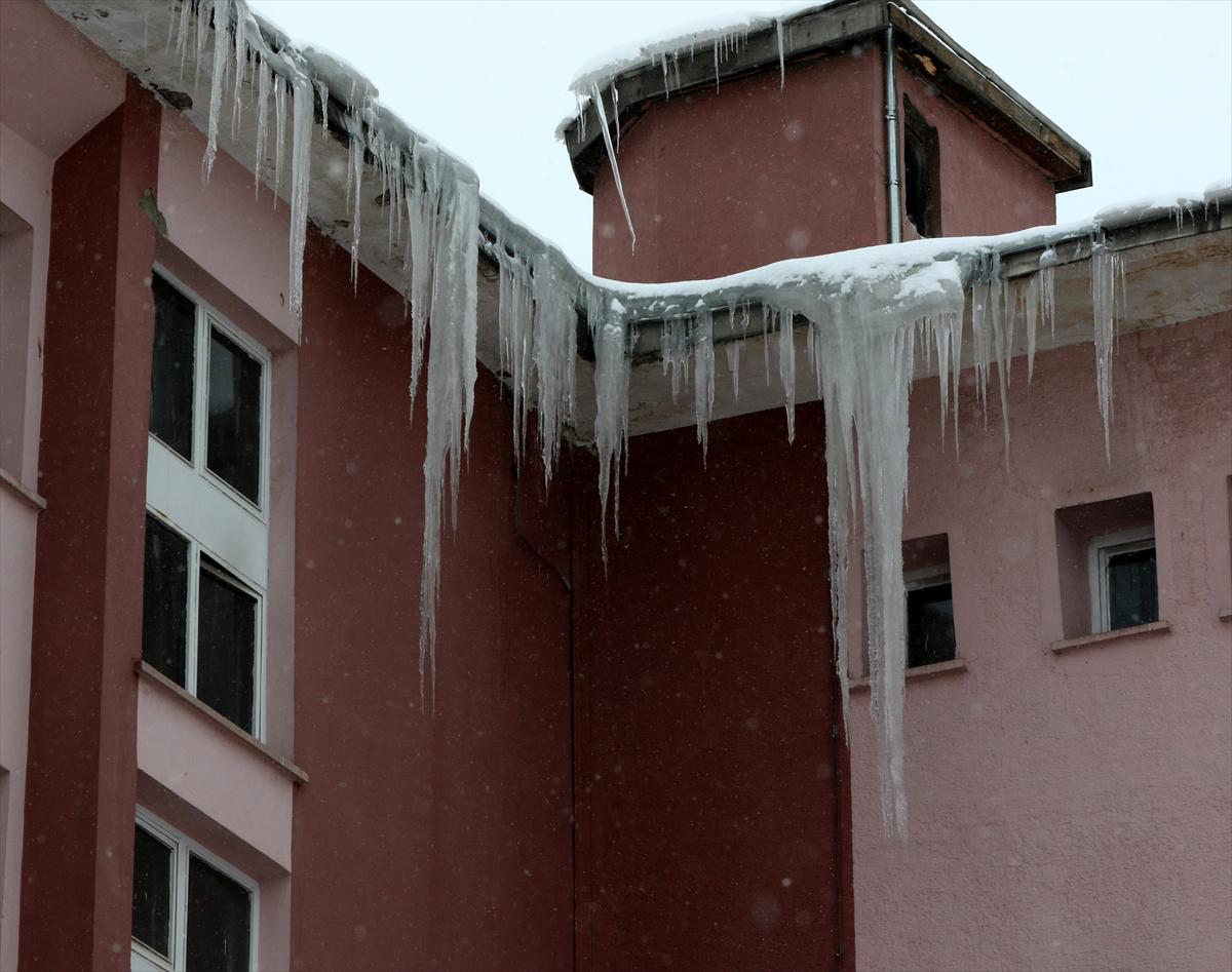 Erzurum'da Sibirya'yı aratmayan görüntü