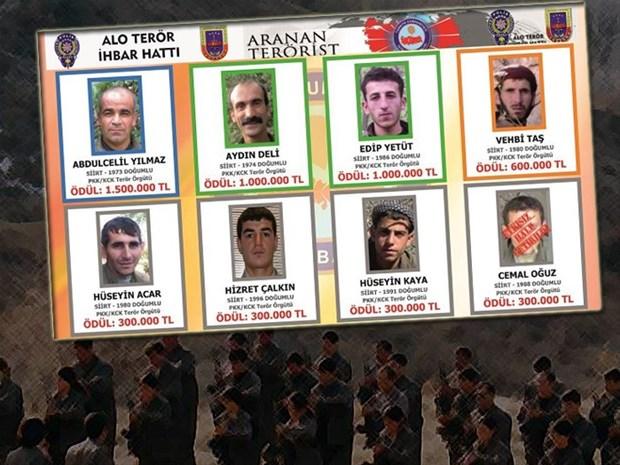 PKK'lıların fotoğrafları billboardlara asıldı