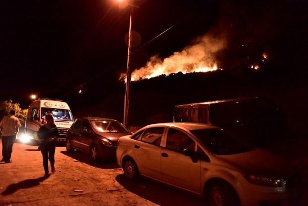 Bodrum'da korkutan yangın