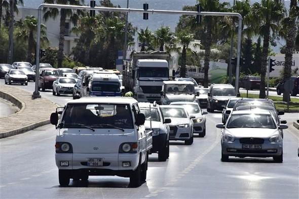 Bodrum'da trafik yoğunluğu İstanbul'u geçti