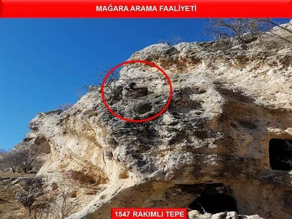 Asker Gabar'da PKK mağaralarına girdi