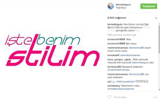 Kemal Doğulu 'İşte Benim Stilim'e dönüyor